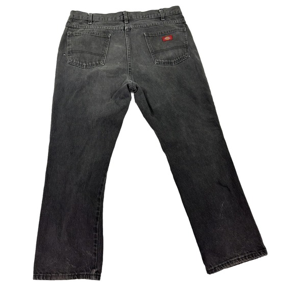 Dickies Mens Faded Black Denim Jeans Size 38x30 Distressed RN20697 - Picture 3 of 11